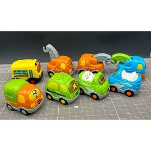 V tech Toy Truck Lot Convertible Truck Schoolbus Van Tow Truck